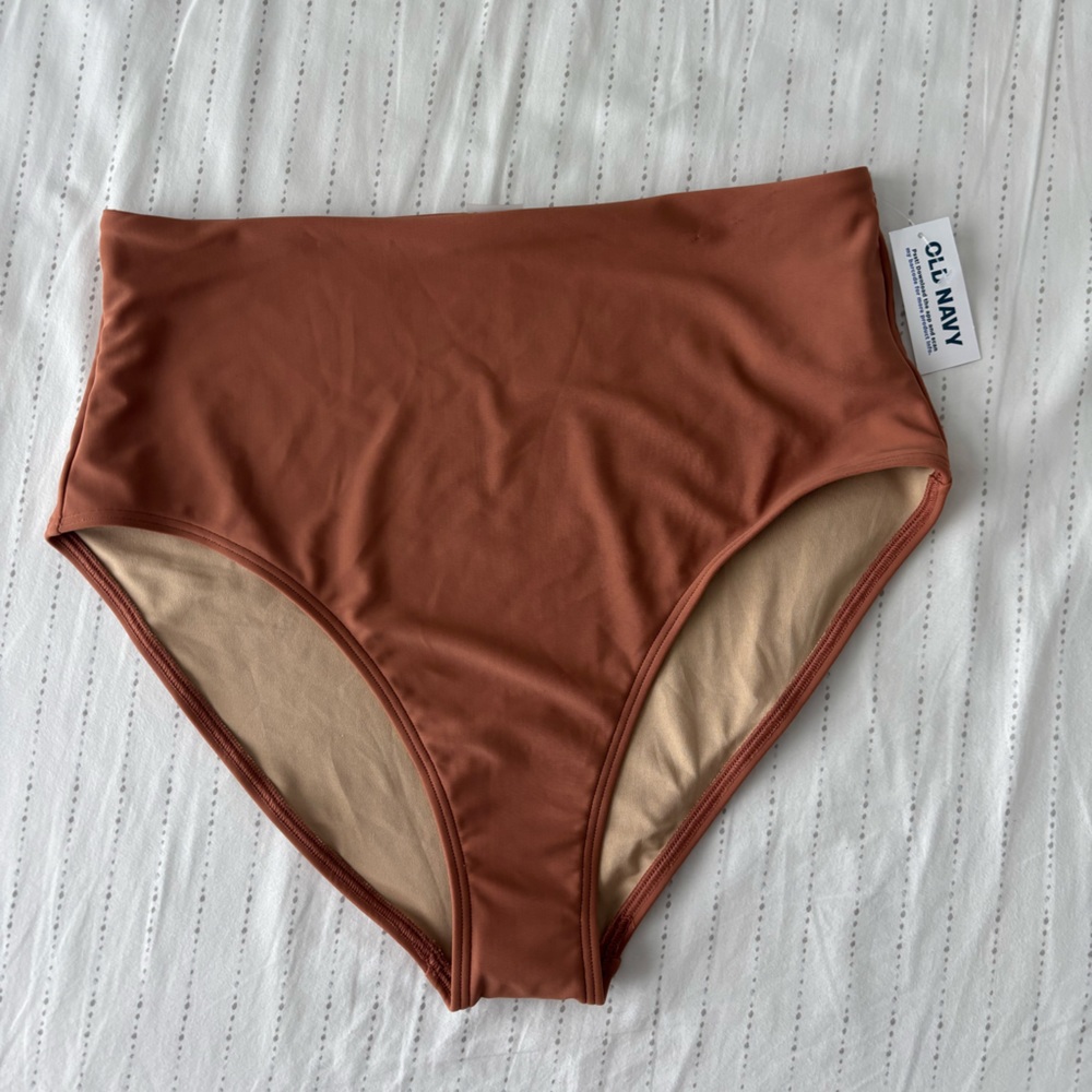 Old Navy Orange and Brown Bikini Swimwear